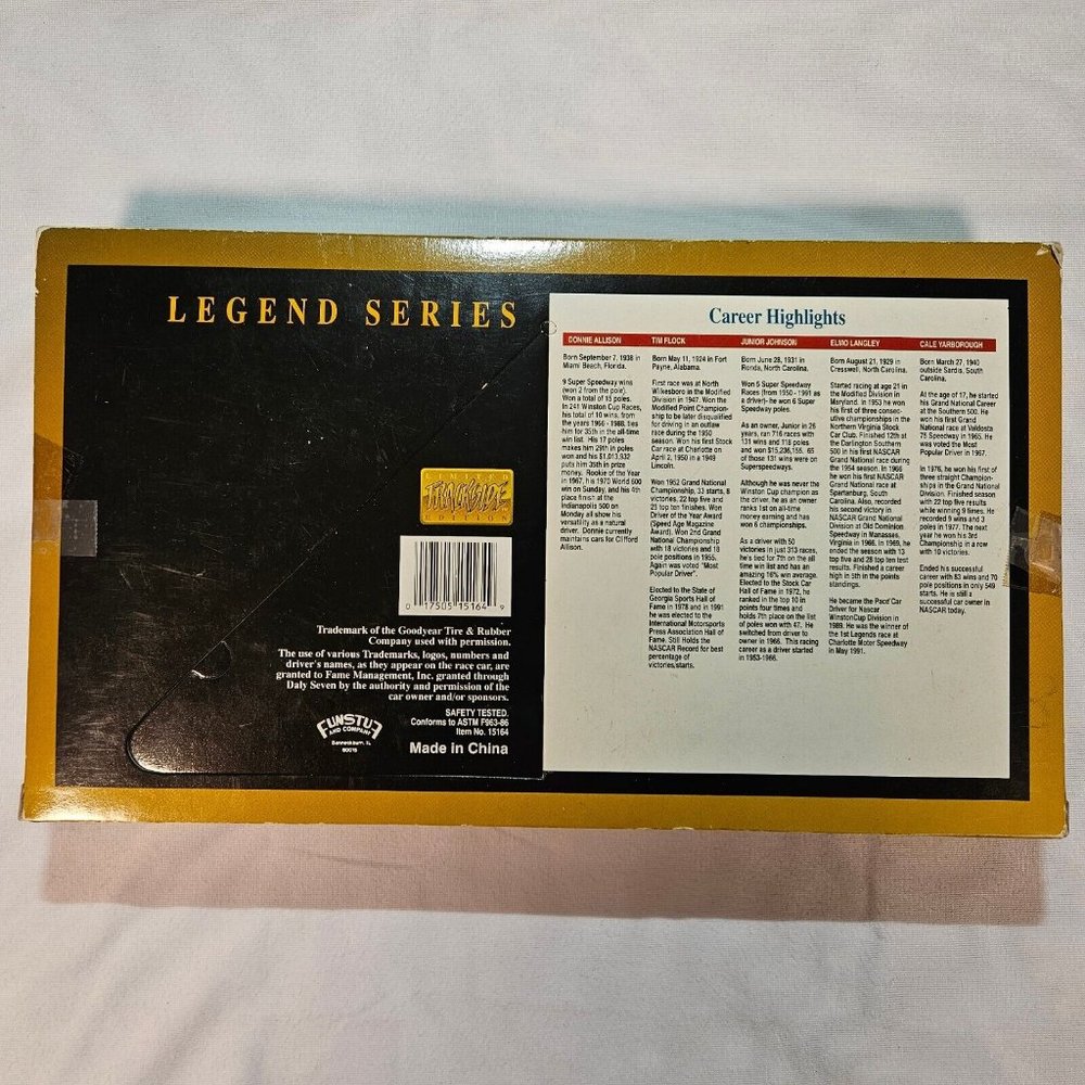 Limited Trackside Edition NASCAR Legend Series Collectors Edition 5 Car Set NIB - Picture 2 of 6